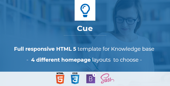Cue -Complete Help, Support Website Template - Site Templates