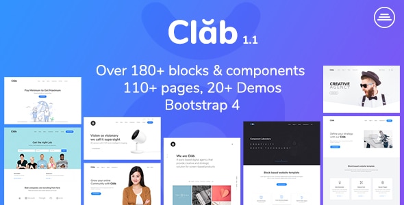 Clab - Multi-Purpose HTML5 Template - Corporate Site Templates