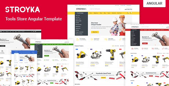 Stroyka - Tools Store Angular 13 eCommerce Template - Shopping Retail