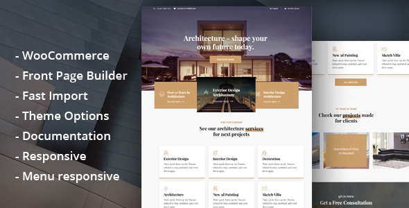 Glauss - Architecture & Creative Design WordPress Theme - Business Corporate