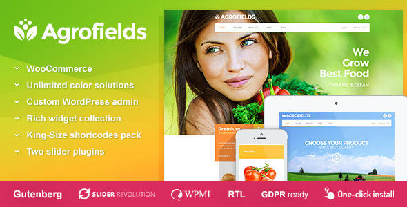 Agrofields - Food Shop & Grocery Market WP Theme - Retail WordPress