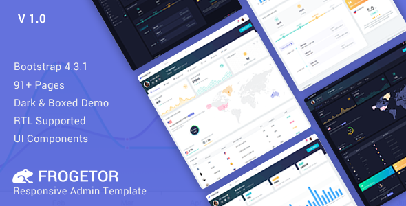 Frogetor - Responsive Admin Dashboard Template - Admin Templates Site Templates