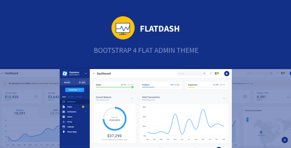 FlatDash - Bootstrap 4 Flat Admin Theme - Admin Templates Site Templates
