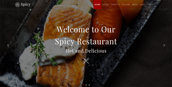 Spicy_Restaurant HTML Template - Restaurants & Cafes Entertainment