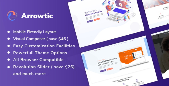 Arrowtic v2.0.7 - 数字营销机构 WordPress 主题