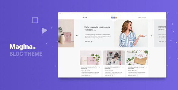 Magina-Responsive Modern Minimal Blog - Photoshop UI Templates