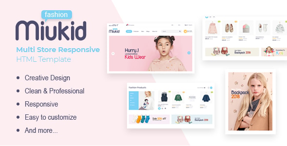 MiuKid - Multi Store Responsive HTML Template - Retail Site Templates