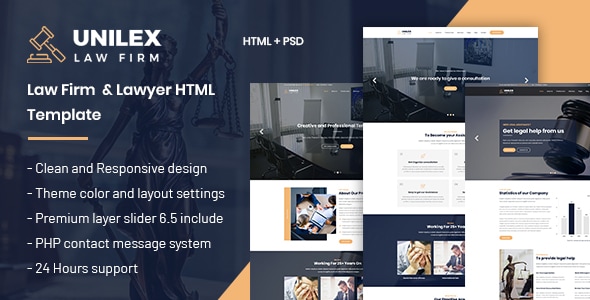 Unilex - Law Firm & Lawyer HTML Template - Business Corporate