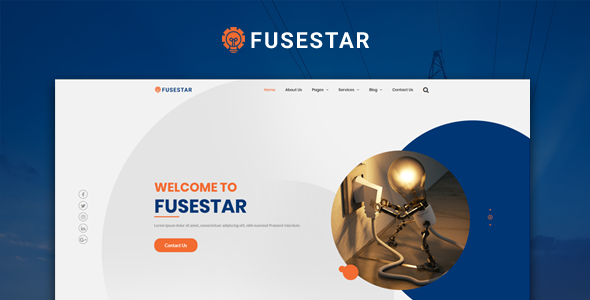 Fusestar Responsive HTML5 Electrical Template - Business Corporate
