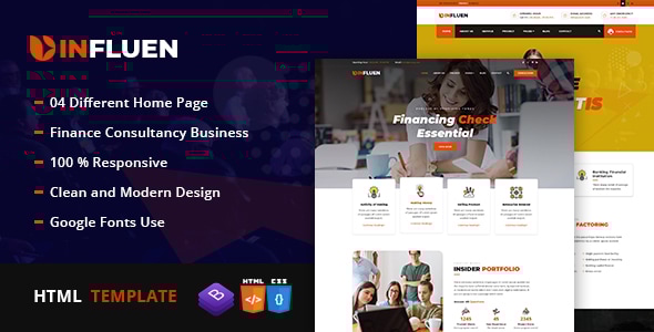 Influen - Corporate & Financial Business HTML5 Template - Corporate Site Templates