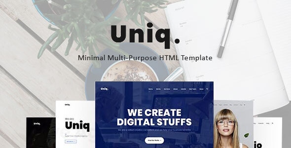 Uniq - Minimal Multipurpose Creative HTML Template - Creative Site Templates