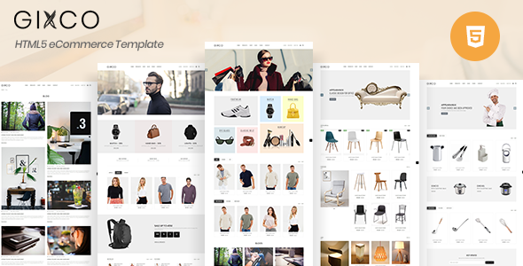 Gixco - eCommerce HTML Template - Retail Site Templates