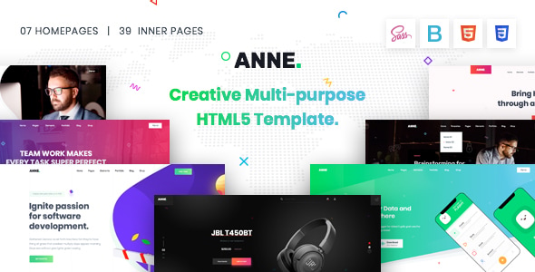 Anne - Multipurpose HTML5 Template - Creative Site Templates