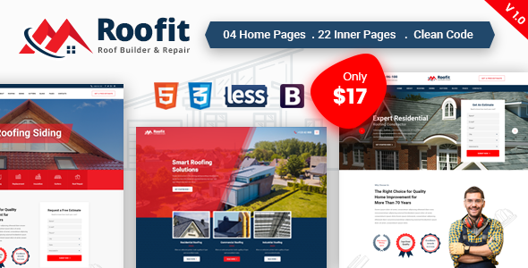 Roofit - Roofing Services HTML Template - Business Corporate
