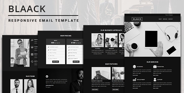 Blaack - Multipurpose Responsive Email Template - Newsletters Email Templates