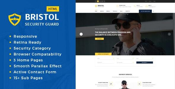 Bristol - Security Services HTML Template - Business Corporate