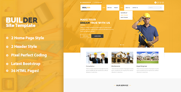 Builder - Construction HTML Template - Business Corporate
