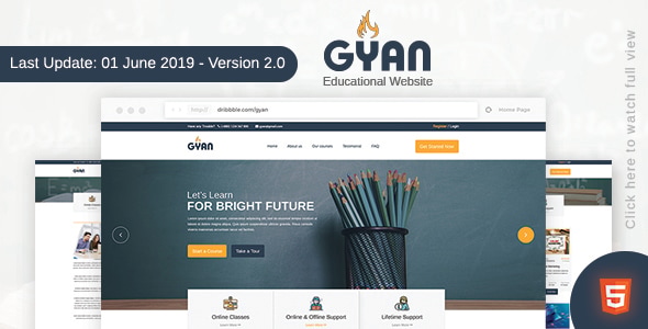 Gyan - Educational HTML Template - Business Corporate