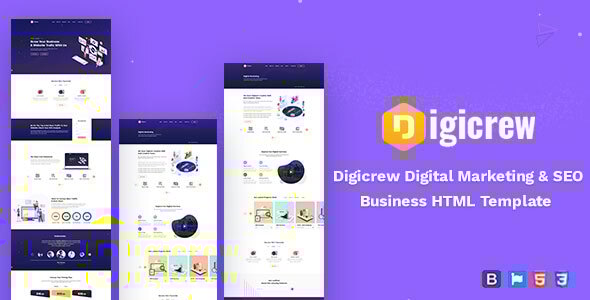 Digicrew - Responsive HTML Template - Marketing Corporate