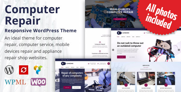 ComRepair - Computer Repair Services WordPress Theme - Technology WordPress