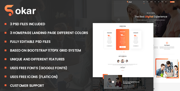 Sokar - Business & Corporate PSD Template - Corporate Photoshop