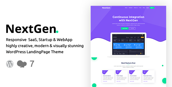NextGen – Startup & WebApp WordPress Theme - Technology WordPress