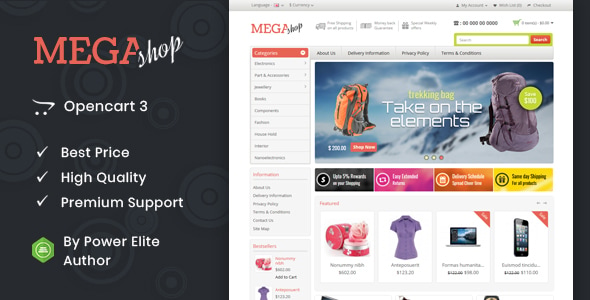 Mega Shop - Responsive OpenCart Theme - OpenCart eCommerce