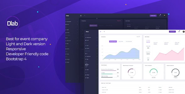 Dlab - Event Admin Dashboard - Admin Templates Site Templates