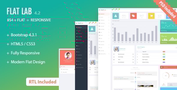 FlatLab - Bootstrap 4 Responsive Admin Template - Admin Templates Site Templates