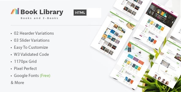 Book Library - Online Store HTML Template by ExproStudio | ThemeForest