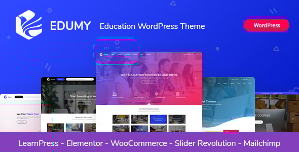Edumy - LMS Online Education Course WordPress Theme - Education WordPress