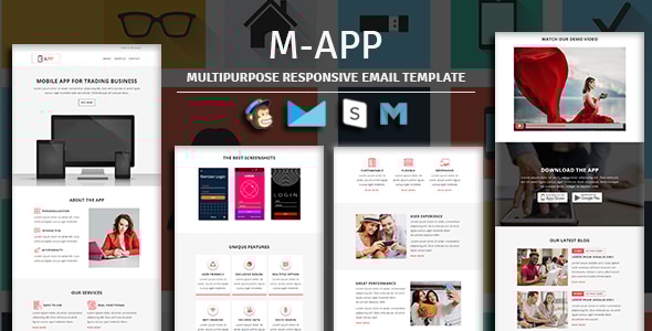 M-App - Responsive Email Template - Newsletters Email Templates