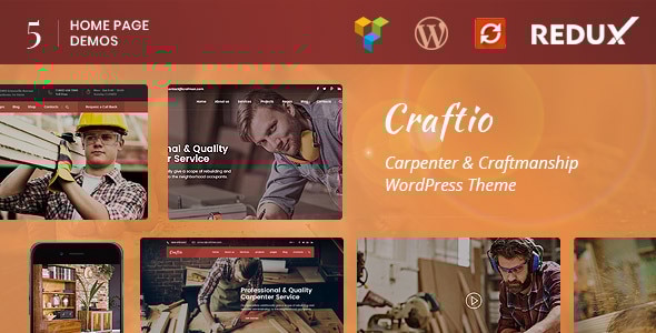 Craftio - Carpenter WordPress Theme - Business Corporate
