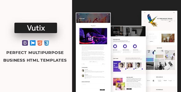 Vutix -The Powerful Multi-Purpose HTML5 Template. - Corporate Site Templates