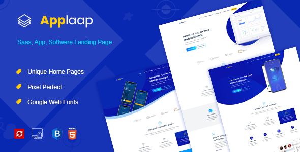 AppLaap | App Landing HTML Template - Technology Site Templates