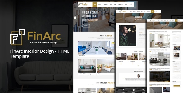 FinArc Interior Design - HTML Template - Business Corporate