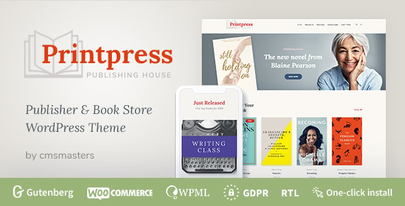 Printpress - Book Publishing WordPress Theme - WooCommerce eCommerce