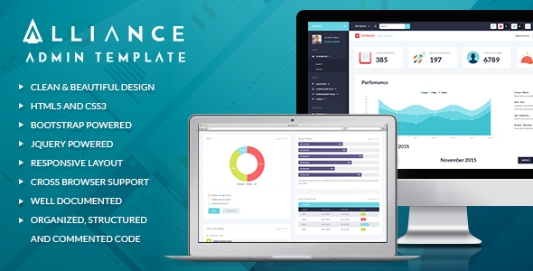 Alliance - Responsive Bootstrap Admin Template - Admin Templates Site Templates