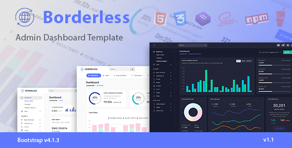 Borderless - Responsive Admin Dashboard Template - Admin Templates Site Templates