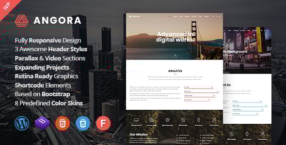 Angora - Responsive One Page Parallax WordPress Theme - Creative WordPress