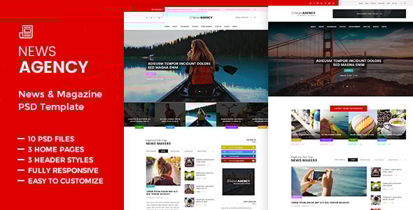 News Agency - PSD template - Miscellaneous Photoshop