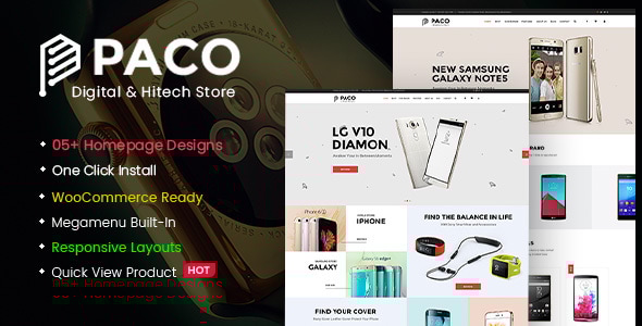 Paco - Responsive Woocommerce WordPress Digital Theme - WooCommerce eCommerce