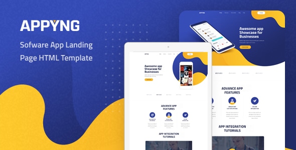 Appyng - App Landing Page HTML Template - Technology Site Templates