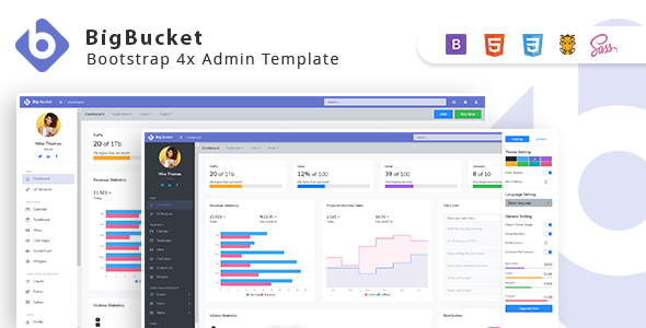 BigBucket | Bootstrap Admin Dashboard Template - Admin Templates Site Templates
