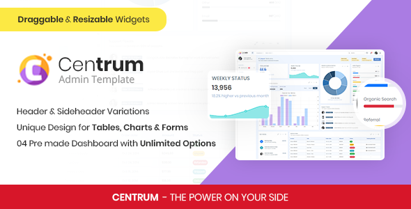 Centrum - Responsive Admin Template - Admin Templates Site Templates