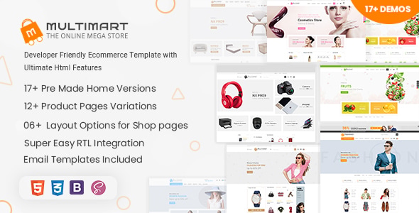 Multimart - Bootstrap 4 & 5 eCommerce HTML Template - Retail Site Templates