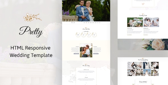 Pretty - HTML Responsive Wedding Template - Wedding Site Templates