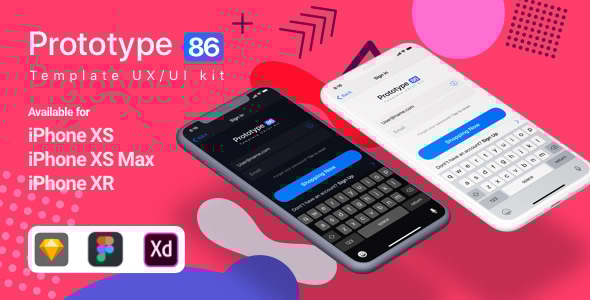 Prototype 86 Template UX/UI Kit - Creative Sketch