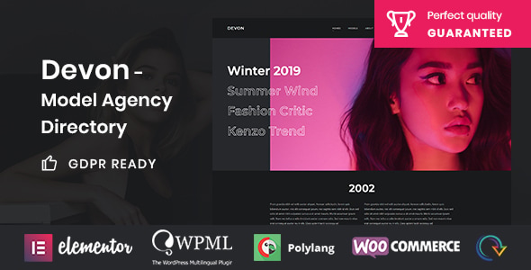 Devon - Model Agency Directory WordPress Theme - Fashion Retail