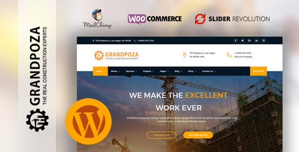 Grandpoza - Construction WordPress Theme - Business Corporate